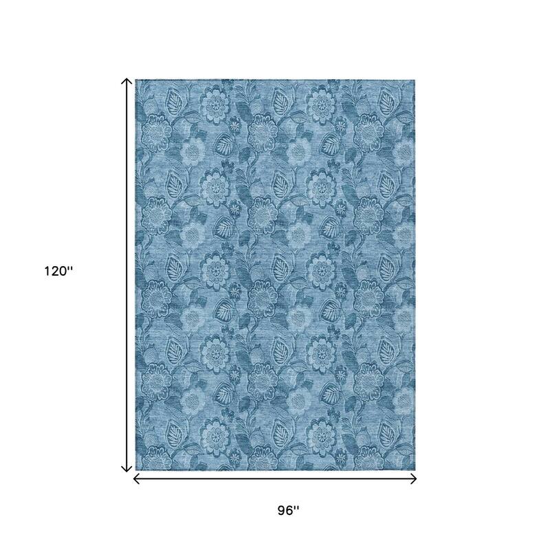 HomeRoots Floral Transitional Rectangle Outdoor Rug