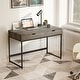 preview thumbnail 1 of 12, 43'' W Home Office Computer Desk with 2 Drawers, Modern Writing Study Desk Grey