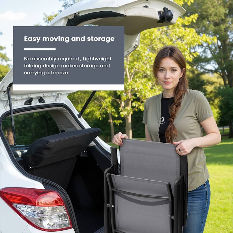 Outdoor 5/7/9-Piece Aluminum Patio Dining Set with Expandable Table and Folding Chairs