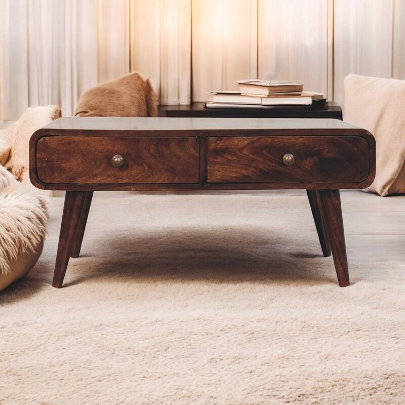 Artisan Furniture Solid Wood California Walnut Sonata Coffee Table