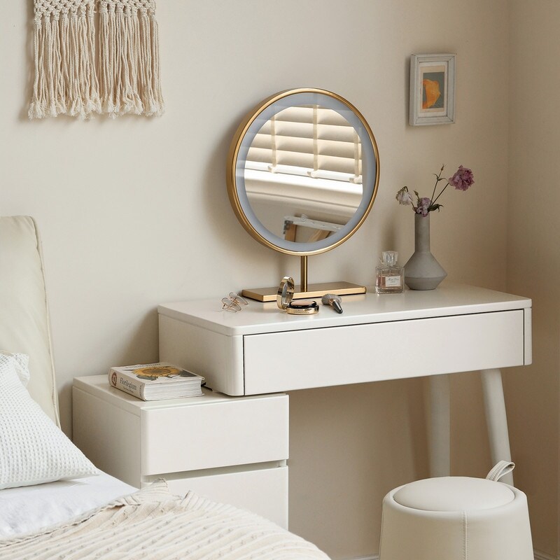 Unique Design Dresser Stool Set Solid Wood Makeup Vanity Table Set Modern Storage Cabinet with 4 Drawers No Mirror On Sale Bed Bath Beyond 38140038