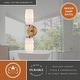 preview thumbnail 5 of 10, Warren 2-Light 4.75 in. Mid-Century Modern Wall Sconce, Clear Glass, Dimmable, LED Compatible, Bathroom Vanity Fixture