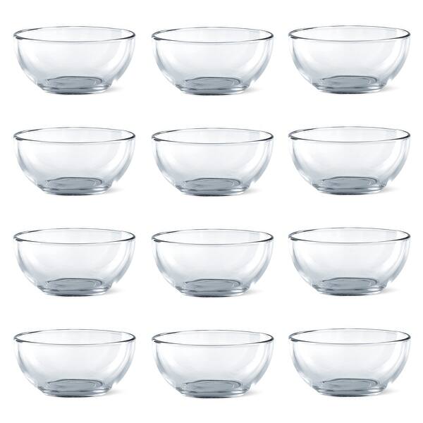 KADAX White Glass Bowl, Salad Bowl, Set Bowl, Square, White, Microwavable Cereal Bowl, Serving Bowl For Salads, Soups, Appetizers, Fruit (17 Cm, 3 Pieces
