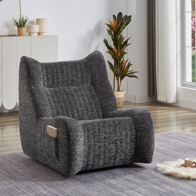 Giant Bean Bag Chair for Adults, Beanbag Fireside Lounger Chair Lazy Floor Sofa Accent Chair for Living Room, Bedroom - Grey