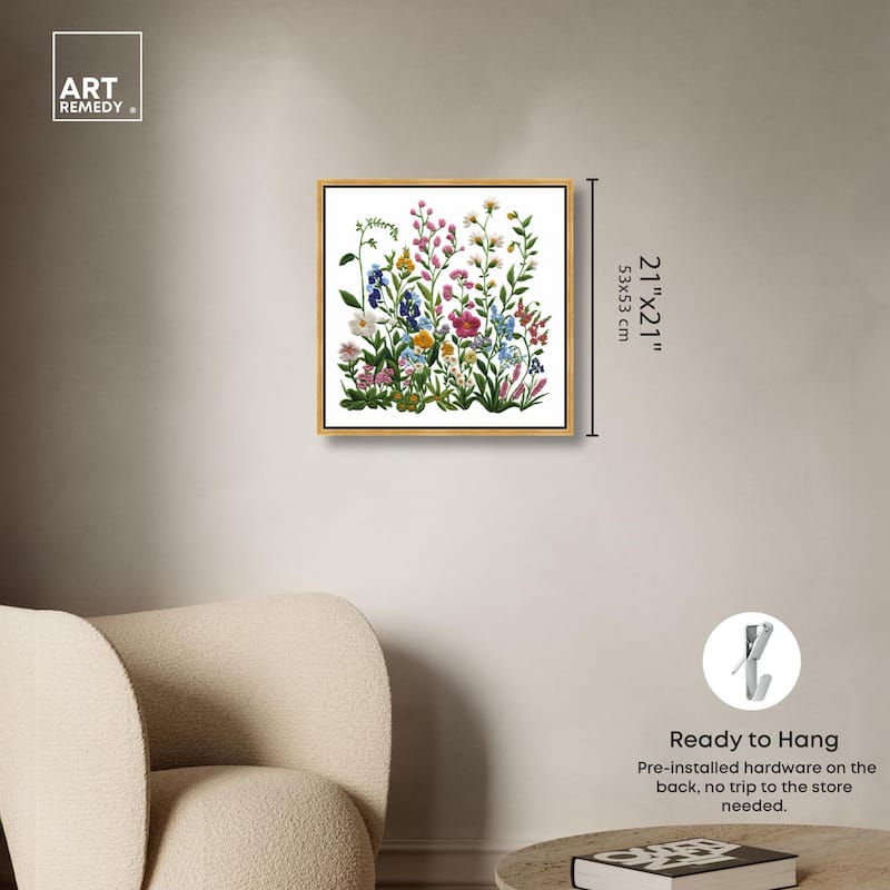 Wildflower Patch I Canvas by Art Remedy
