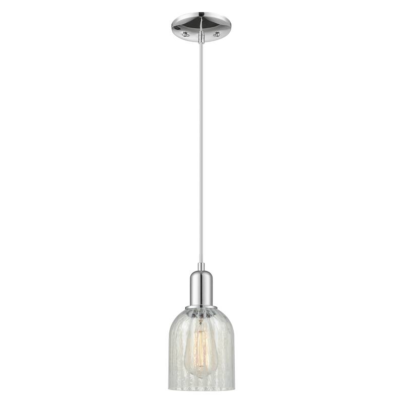 Innovations Lighting Endless Possibilities Arcadia - Caledonia - 1 Light 5" Cord Hung Mini Pendant - Mouchette/Polished Chrome