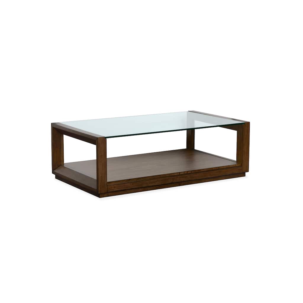 Magnussen Home Sebastian Cinnamon Rectangular Cocktail Table with Casters - 52''W x 30''D x 17''H