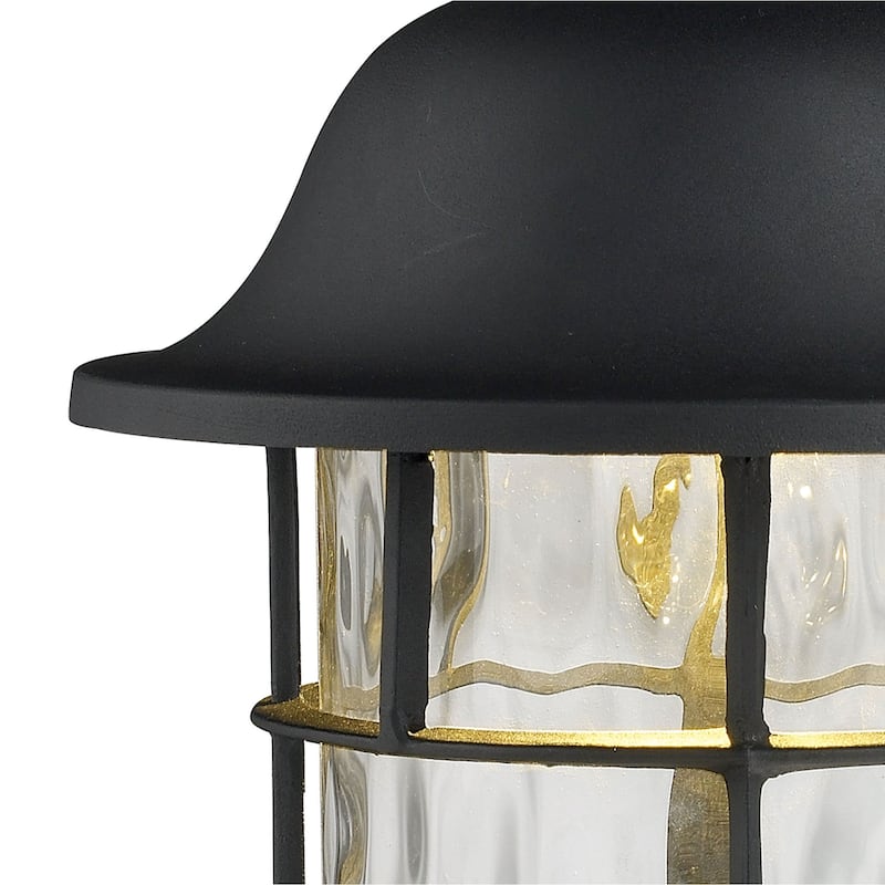 Elk Home Lapuente Matte Black With Water Glass Wall Sconce