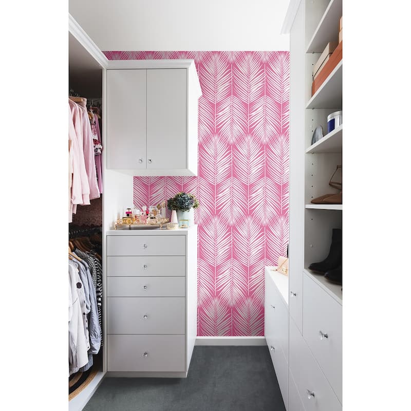 NextWall Palm Silhouette Peel and Stick Wallpaper