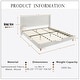 preview thumbnail 10 of 94, Upholstered Platform Bed with Curve-Shaped Design Headboard