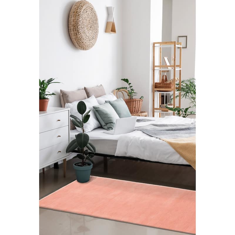Kashkuli Gabbeh Salmon Rug 2'7" x 6'6" - 2'7 x 6'6