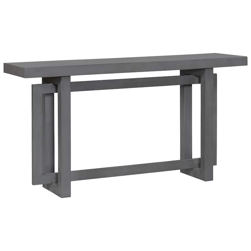 Contemporary Console Table with Wood Top, Extra Long Entryway Table for Entryway, Hallway, Living Room, Foyer, Corridor