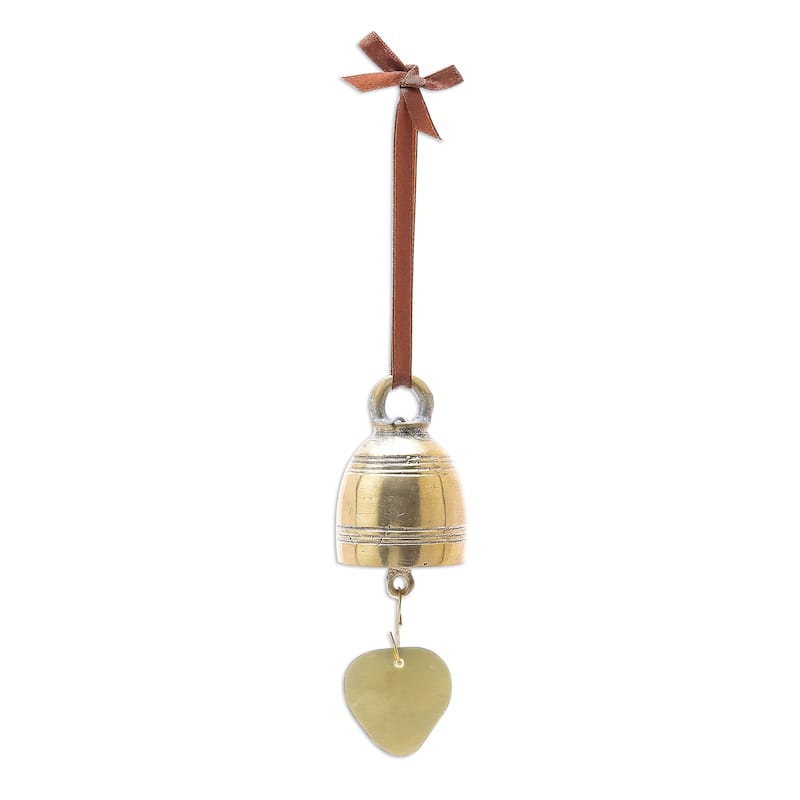 Novica Handmade Golden Sound Brass Bell