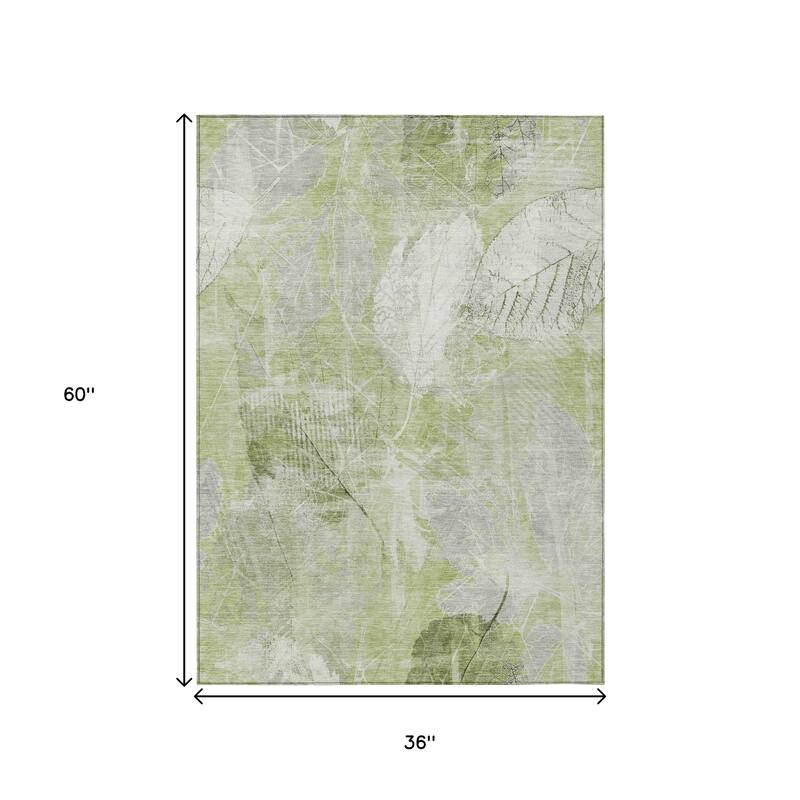 HomeRoots Floral Transitional Rectangle Outdoor Rug