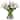 Enova Home Large Artificial White Pink Real Touch Tulips Fake Silk Flowers Arrangement in Clear Glass Vase for Home Office Decor