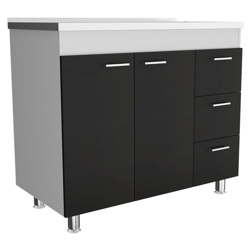 Utility Sink for Kitchen, Dining Room, White / Black,Easy To Assemble