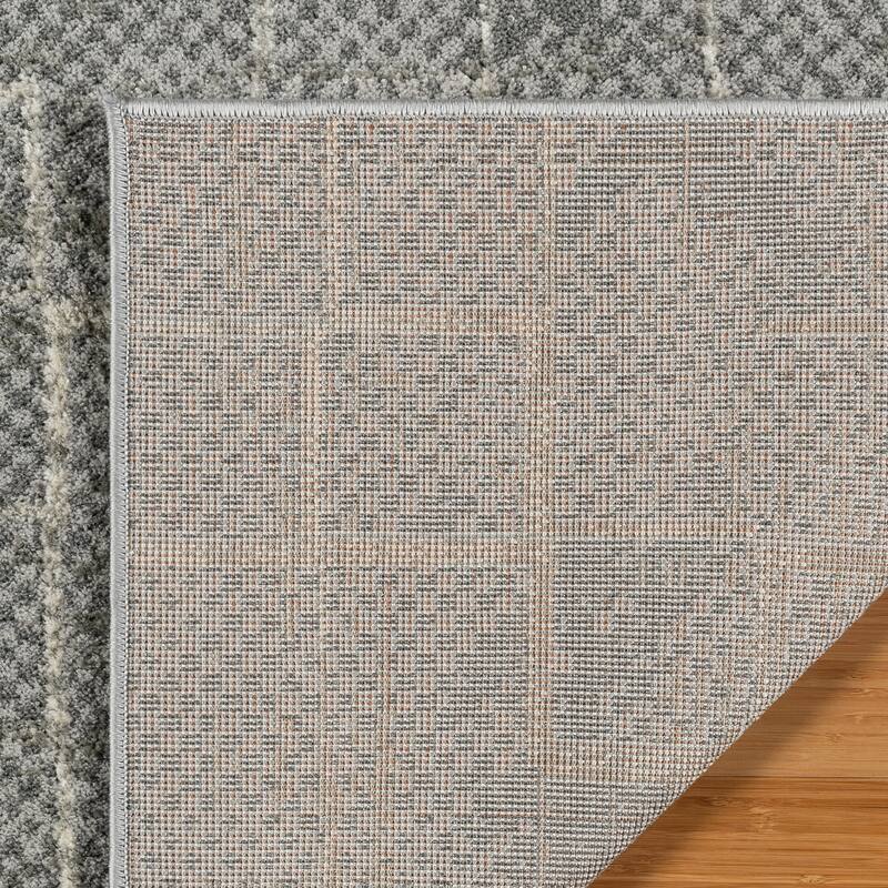 Gertmenian Trevi Polyester High-Low Plush Neutral Modern Abstract Indoor Area Rug Collection