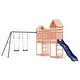 preview thumbnail 12 of 17, vidaXL Swing Set Outdoor Backyard Wooden Playground Equipment for Kids Age 3-8