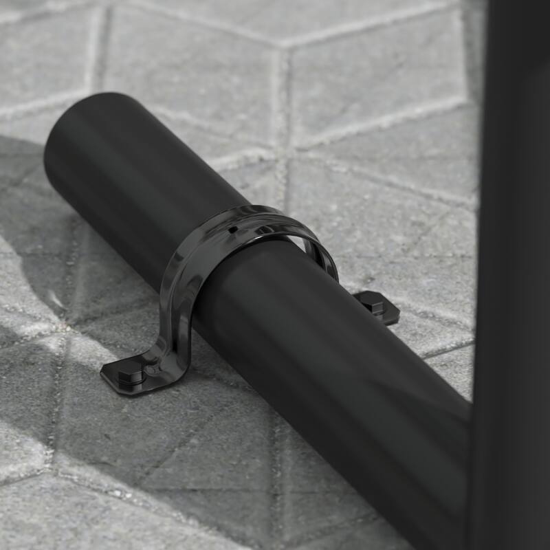 Commercial Grade Expanded Mesh Metal Outdoor Bench with Anchors