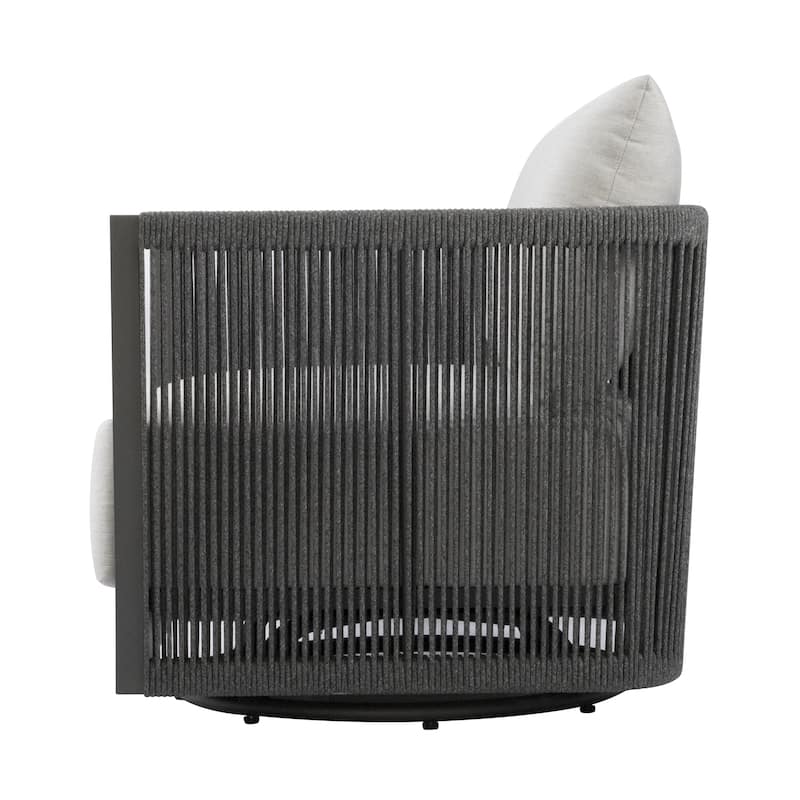 Elementi Capri Outdoor Aluminum Swivel Chair with Sunbrella® Cushions