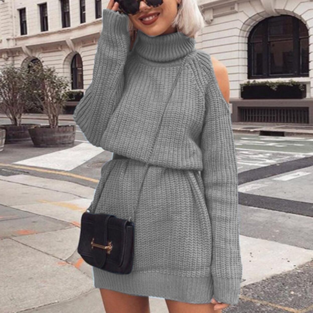 mid length sweater dress