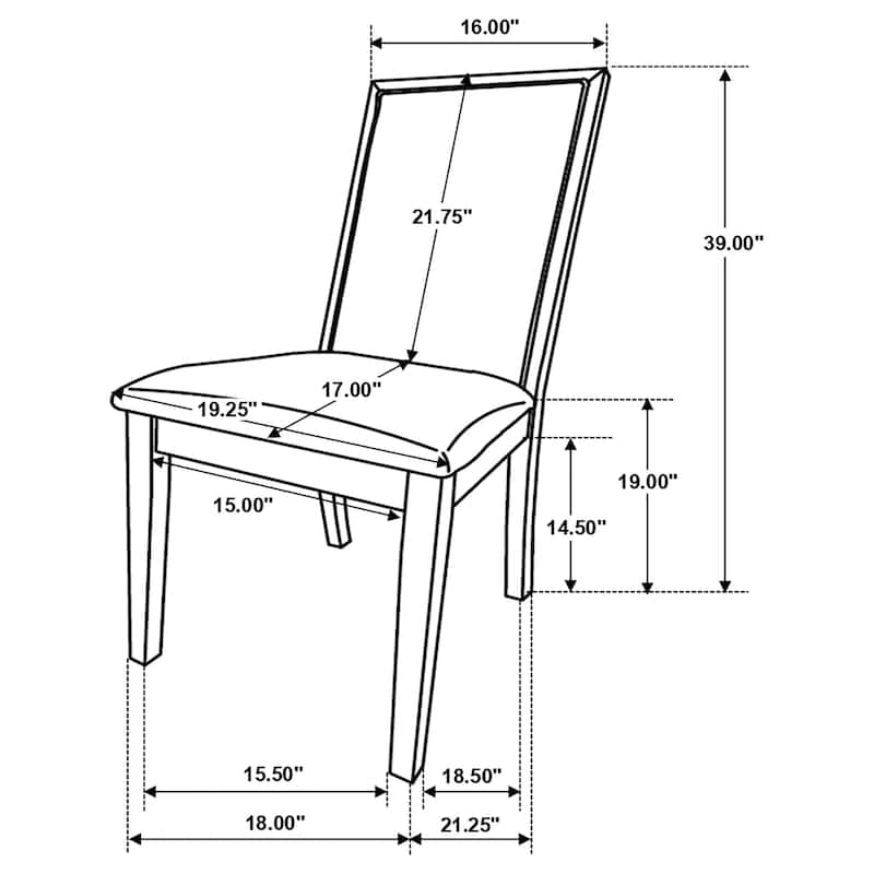 Kelly Dark Grey Upholstered Dining Side Chair (Set of 2)