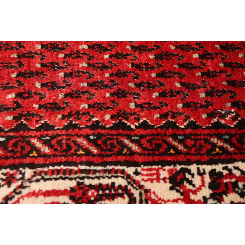 ECARPETGALLERY Hand-knotted Andelz Red Wool Rug - 2'6 x 11'8