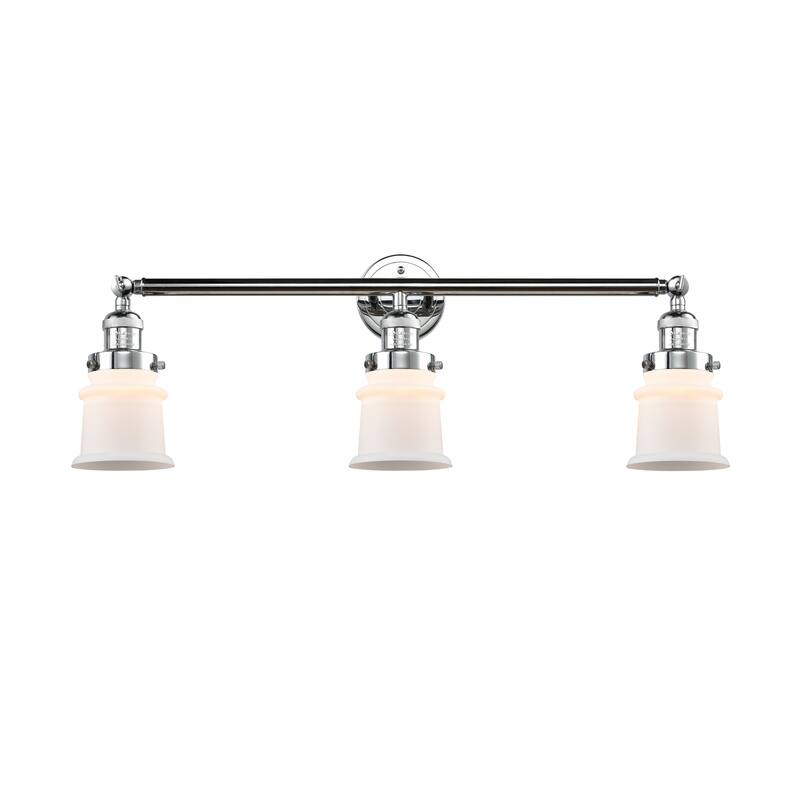 Innovations Lighting Canton - 3 Light 30" Bath Vanity Light - Polished Chrome/Matte White