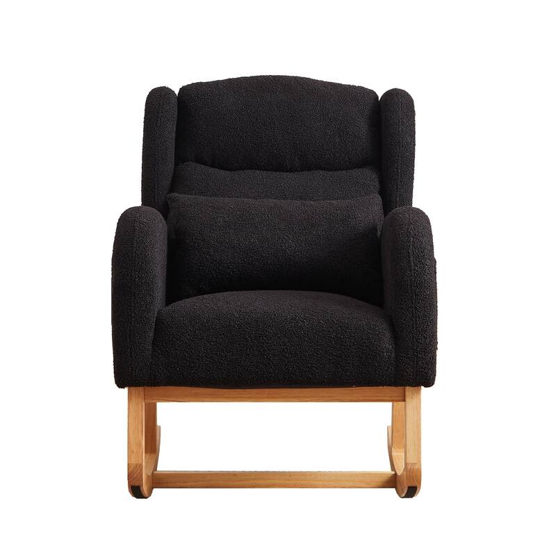 GDFStudio - Mariette Deluxe Rocking Chair with Ergonomic Support and Handy Storage - 27.2 "W