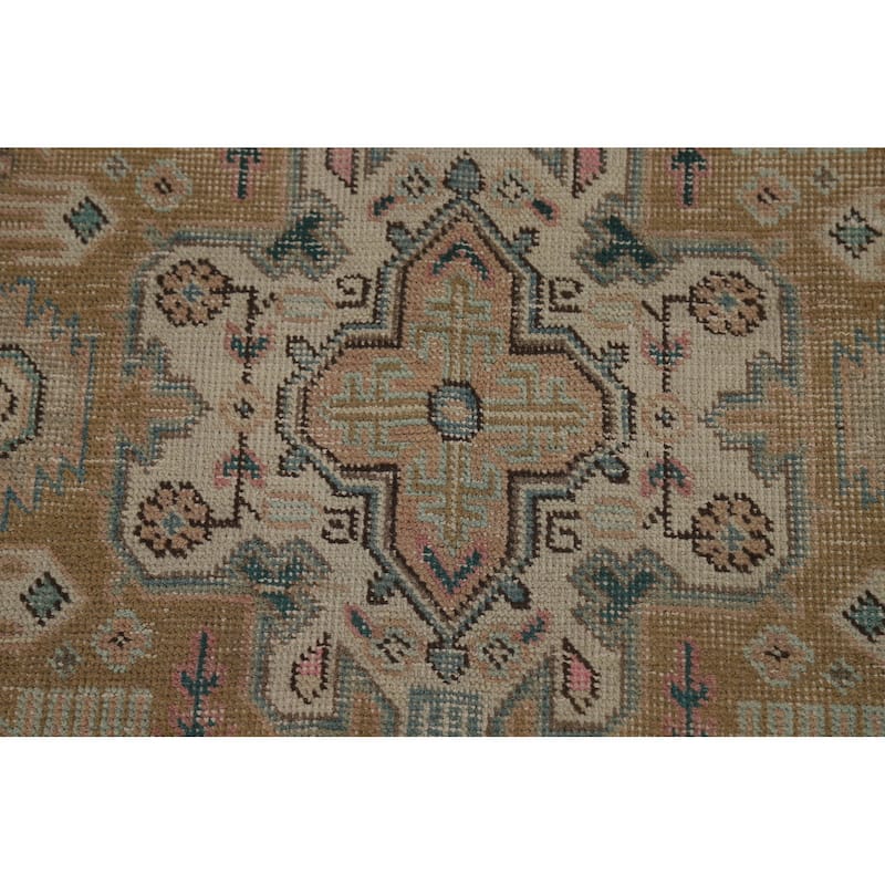 Geometric Tabriz Persian Area Rug Handmade Wool Carpet - 6'5" x 9'7"