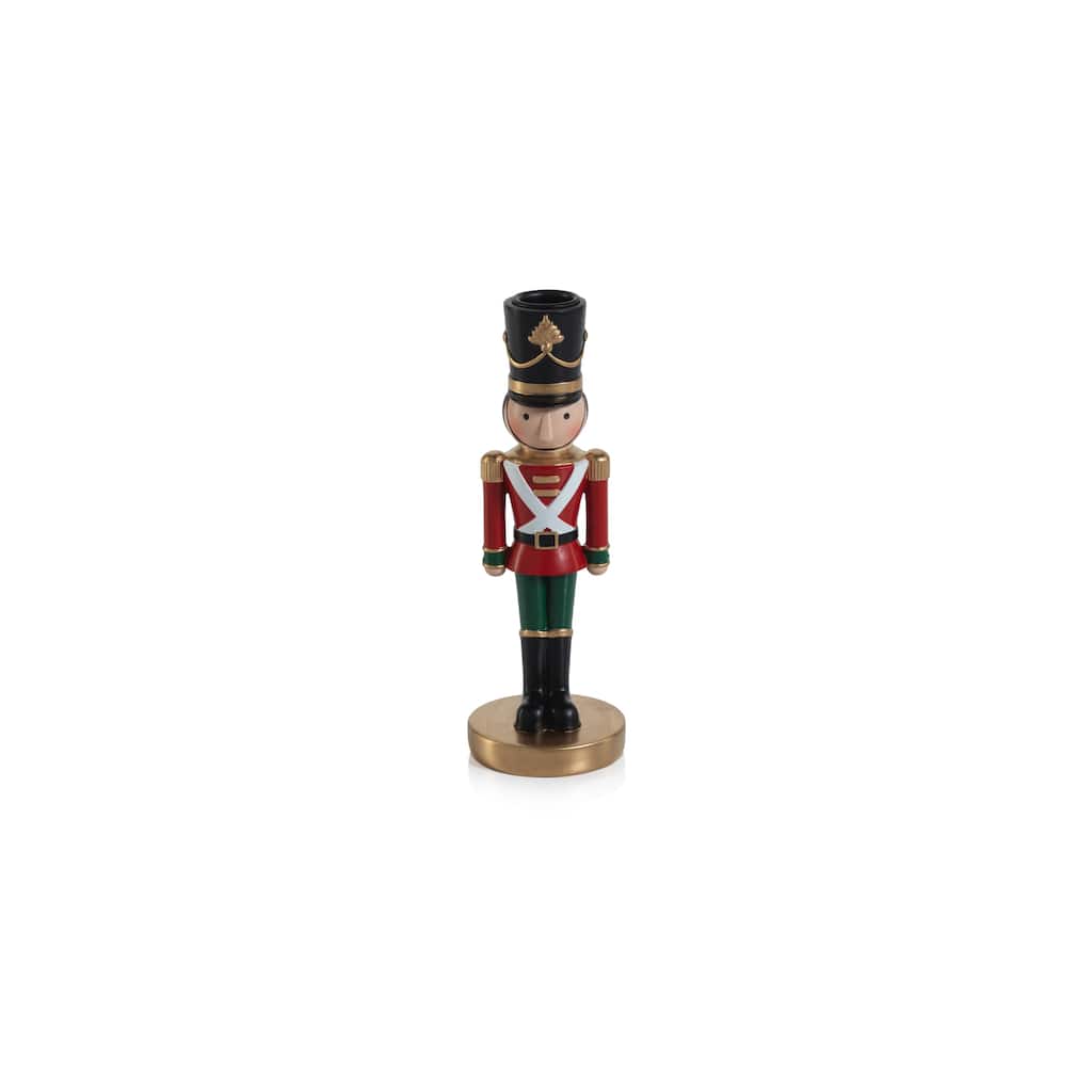 Nutcracker 8" Resin Taper Candle Holder