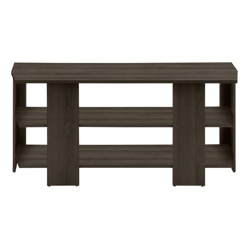 HomeRoots 42" Brown Wood Open Shelving TV Stand - 42' X '19.75' X '15.5