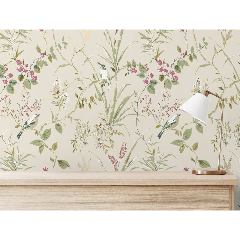 Fine Decor Mariko Neutral Botanical Wallpaper