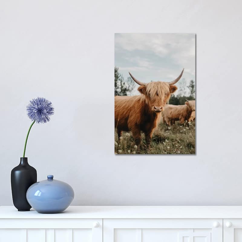 iCanvas "Highland Cow" by Chelsea Victoria Canvas Print - 18x12x1.5