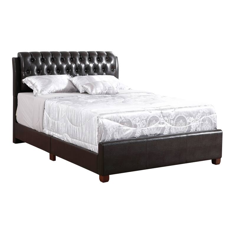 Dark Brown Full Bed Frame with Contemporary Design
