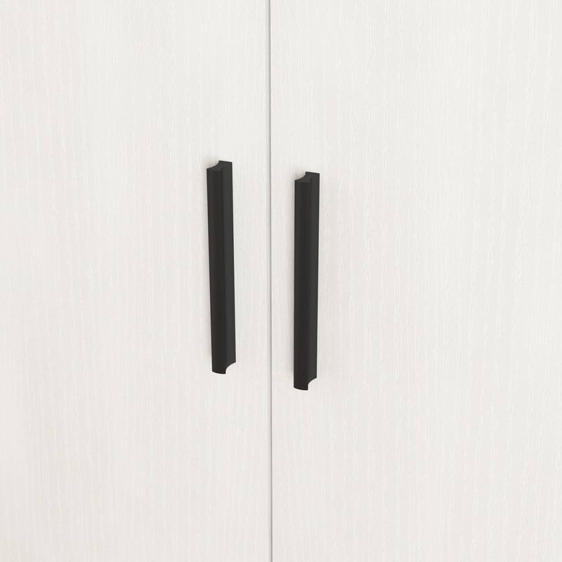 Modern 4-Tier Shoe Cabinet with Drawer & Adjustable Shelves, White Wooden Entryway Storage Organizer