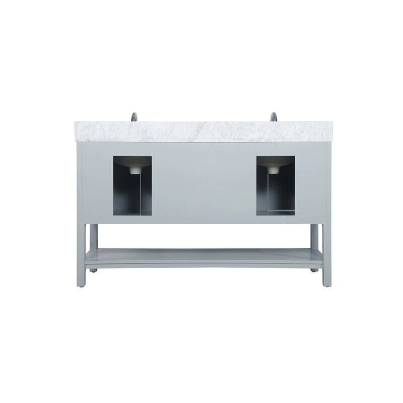 Modern 60" Double Bathroom Vanity Sink - 60"x21.5"x35"