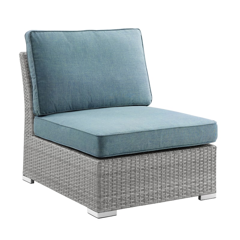 Corvus 8-piece Aluminum Wicker Patio Sectional Conversation Set
