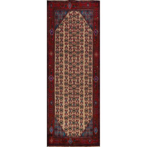 Geometric Traditional Koliaei Persian Wool Runner Rug Hand-knotted - 3'5" x 9'4"