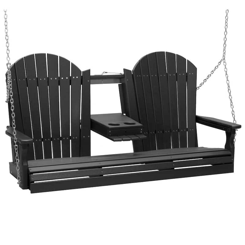 Poly Lumber Adirondack Swing - 5' - Black