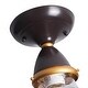 preview thumbnail 6 of 6, Vintage Brown 1-Light Clear Seeded Glass Semi Flush Mount Ceiling Lamp