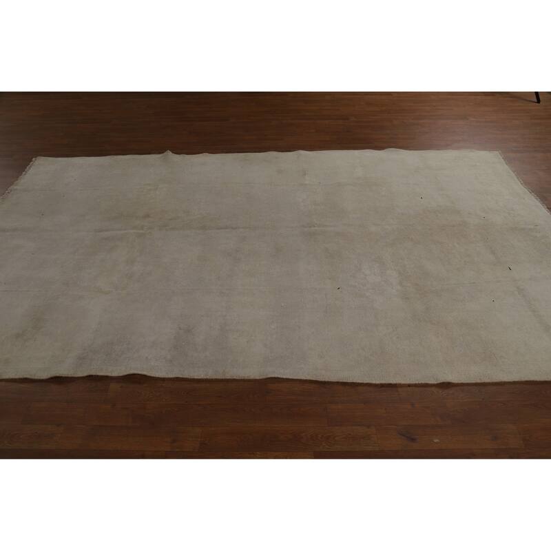 Distressed Tabriz Persian Vintage Rug Bedroom Handmade Wool Carpet - 6'6" x 10'4"