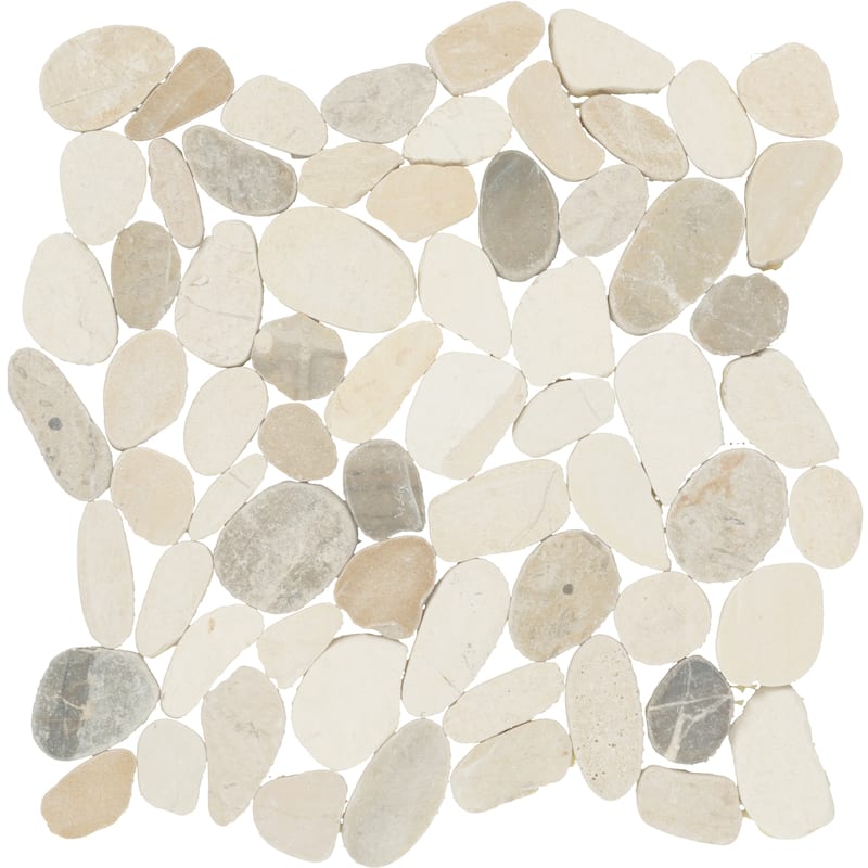 Daltile Pebble Oasis Natural Stone Flat Pebble Mosaic 12" x 12" (11 PC per Carton) (10.78 SQFT per Carton)