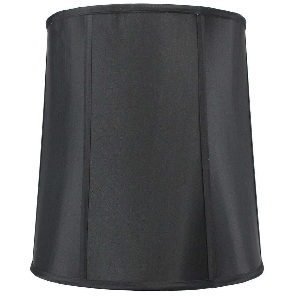 12x14x15 Black Fabric Drum lamp Shade with Gold Liner