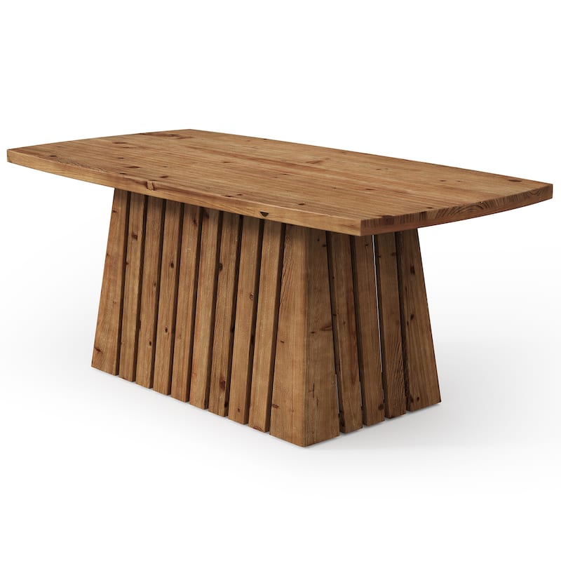 Solid Wood Coffee Table, 47-Inch Rectangular Center Table