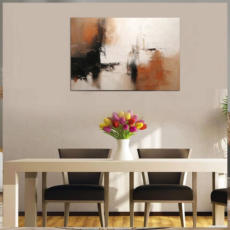 Brown Artwork Painting Large Modern Canvas Print