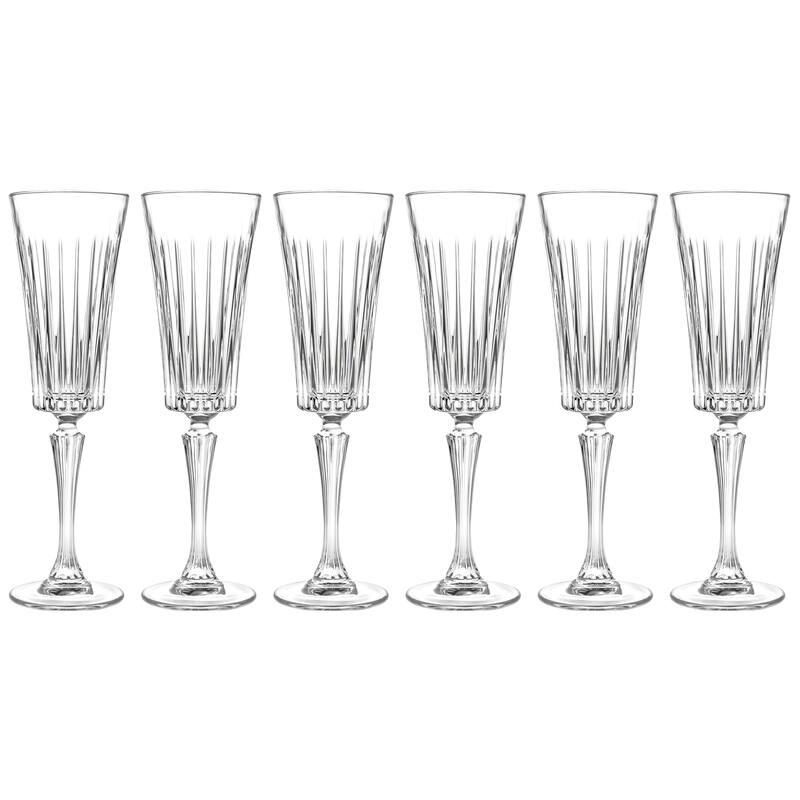 Majestic Gifts Inc. Wedding Champagne Flute Glasses - 7 oz, Set/6 - 2.7"