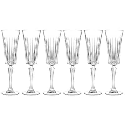 Majestic Gifts Inc. Wedding Champagne Flute Glasses - 7 oz, Set/6 - 2.7"