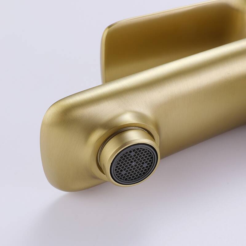 Single-Handle Bathroom Sink Faucets, Basin Mixer Taps, Deck-mounted Vessel Faucet with Hole Cover Plate