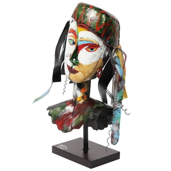 Shop Homme Mixed Media Iron Hand Pinted Colorful Art Sculpture Overstock 31475910